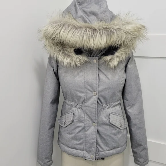 Hollister Ultimate Down Collection Grey Jacket Size XS - Picture 2 of 16